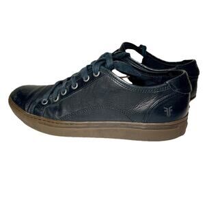 FRYE Justin Low Lace Black Leather Low Top Sneakers Shoes Men’s Size 10.5M